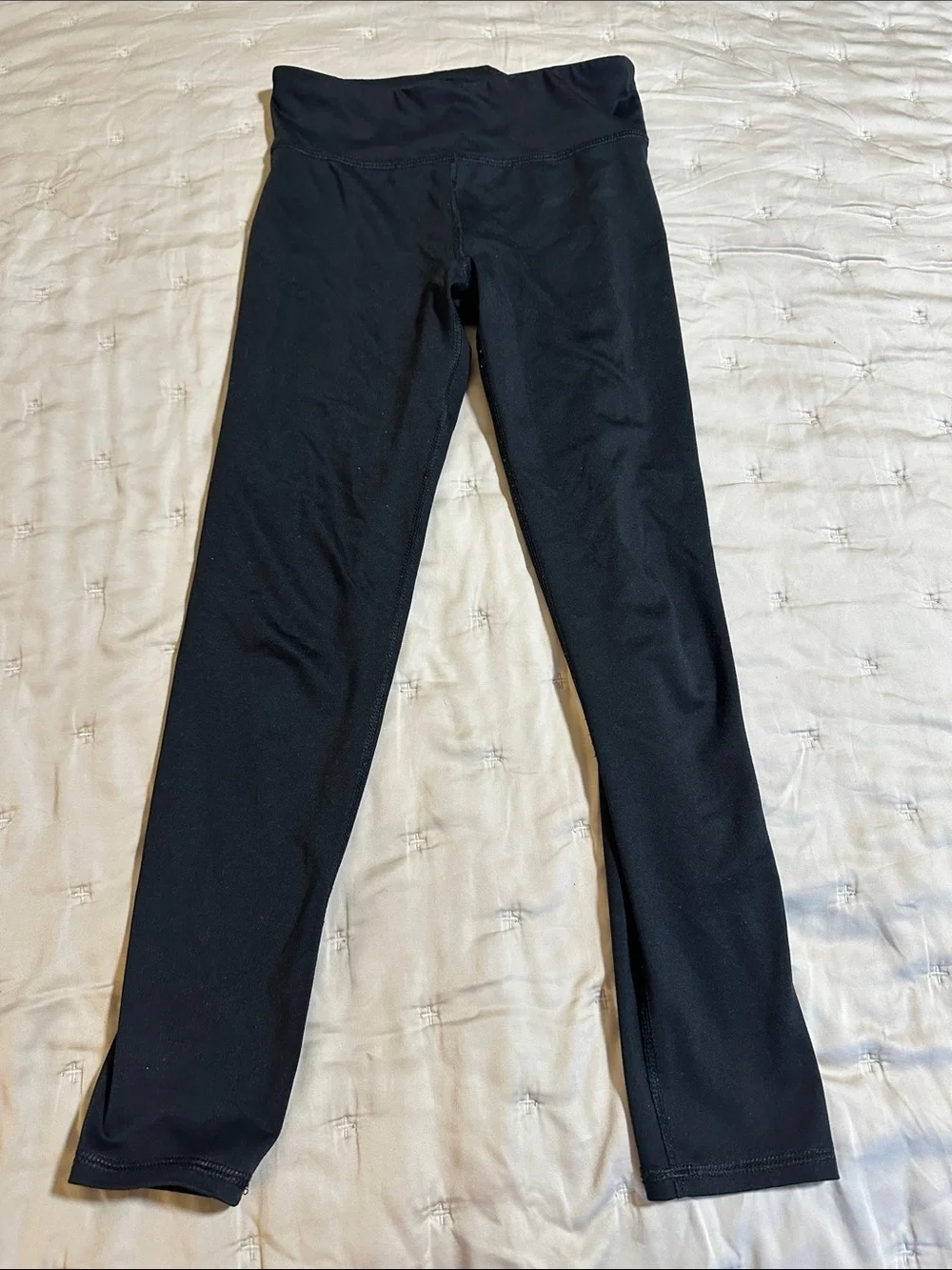 Old Navy Black Girls' Stretch Leggings with Wide Waistband